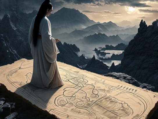 阴地风水怎样看龙脉图,揭秘阴宅风水龙脉图，千年玄学中的地形科学与人文密码