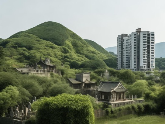 阴宅前有阳宅可做案山么,阳宅作案山，阴宅选址中的人居屏障新解