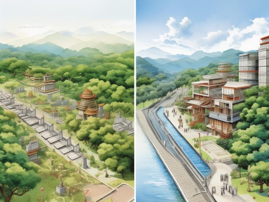 阴宅与阳宅的风水区别图解,阴宅与阳宅的风水区别图解，从选址到文化的深度解析