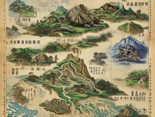 阴宅风水术语解释图,阴宅风水核心术语全解，从四象到龙脉的奥秘图谱