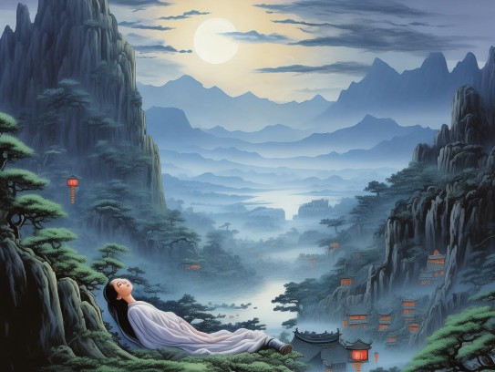 头枕青山邀月醉下联,头枕青山邀月醉—探寻中国山水文化中的生命境界