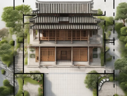 自建房最佳风水设计图，东西坐向的奥秘与魅力,自建房最佳风水设计图东西坐向