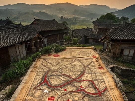 农村风水龙脉图解—探寻乡村建筑与传统智慧的融合,农村风水龙脉图解